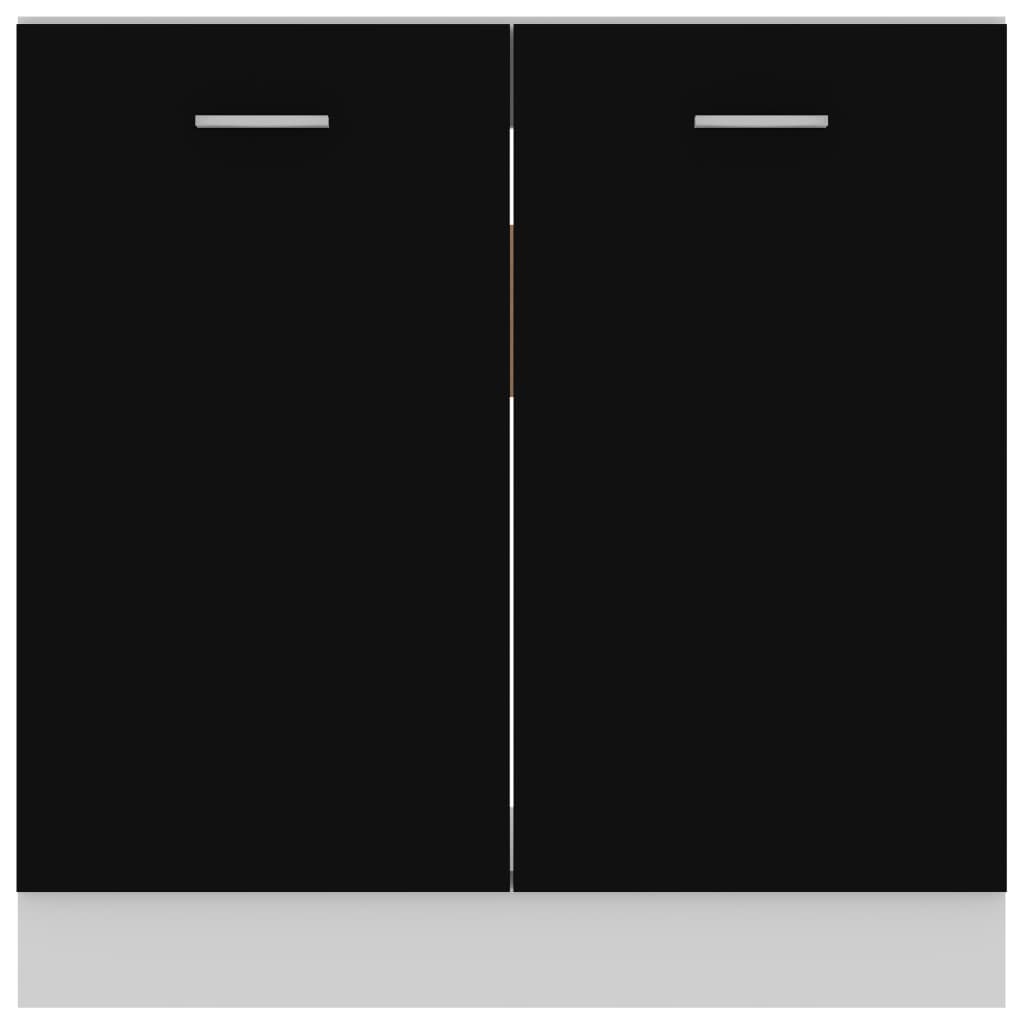 Mobile Sottolavello “Lyon” Nero 80x46x81,5 cm - homemem39