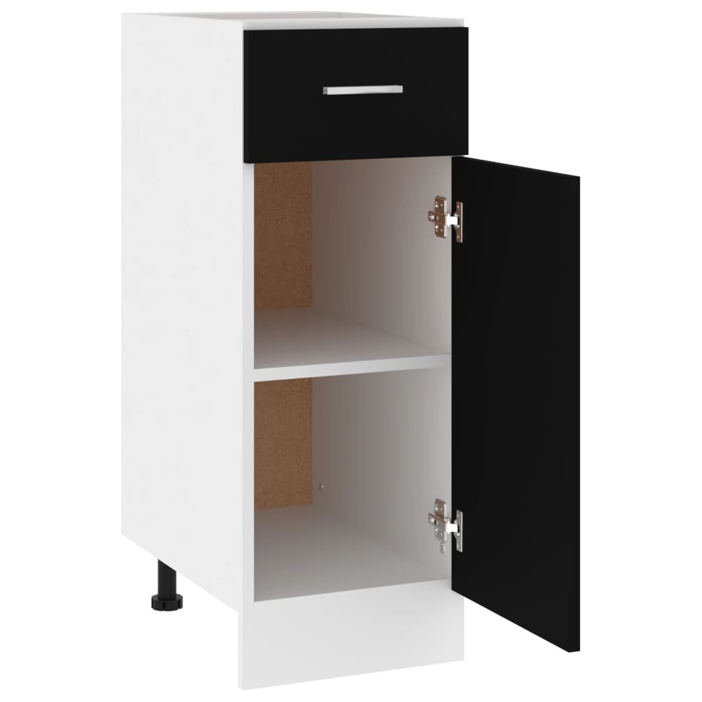 Armadio con Cassetto “Lyon” Nero 30x46x81,5 cm - homemem39