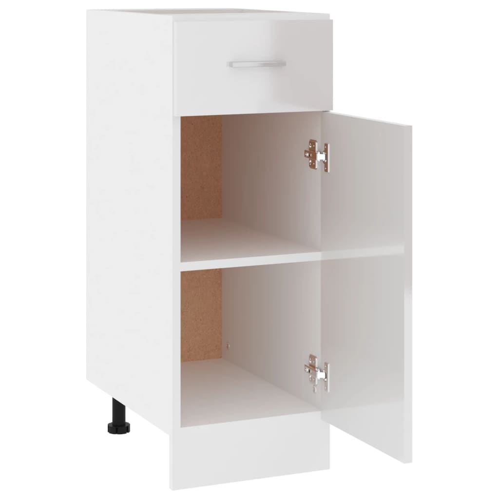 Armadio Inferiore Cassetto “Lyon” Bianco Lucido 30x46x81,5 - homemem39