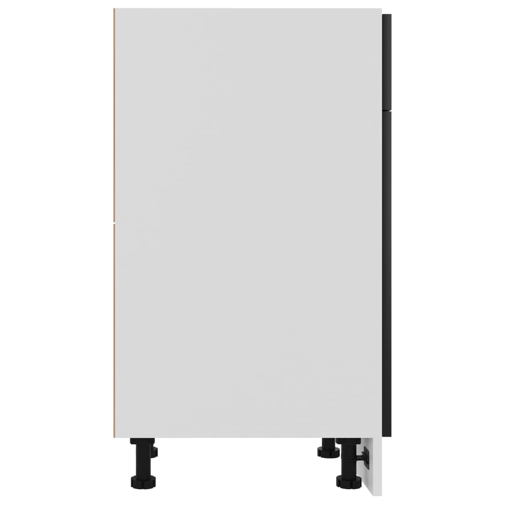 Armadio con Cassetto “Lyon” Nero 50x46x81,5 cm - homemem39