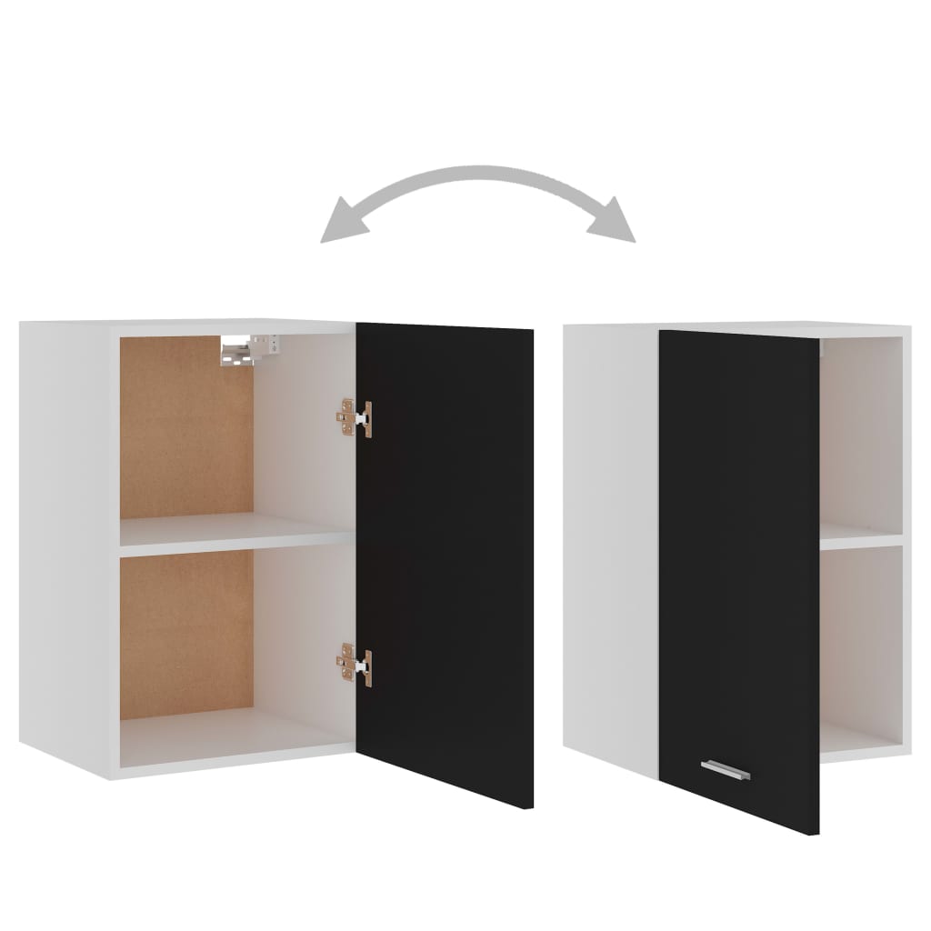 Mobile Pensile “Lyon” Nero 39,5x31x60 cm in Legno Multistrato - homemem39