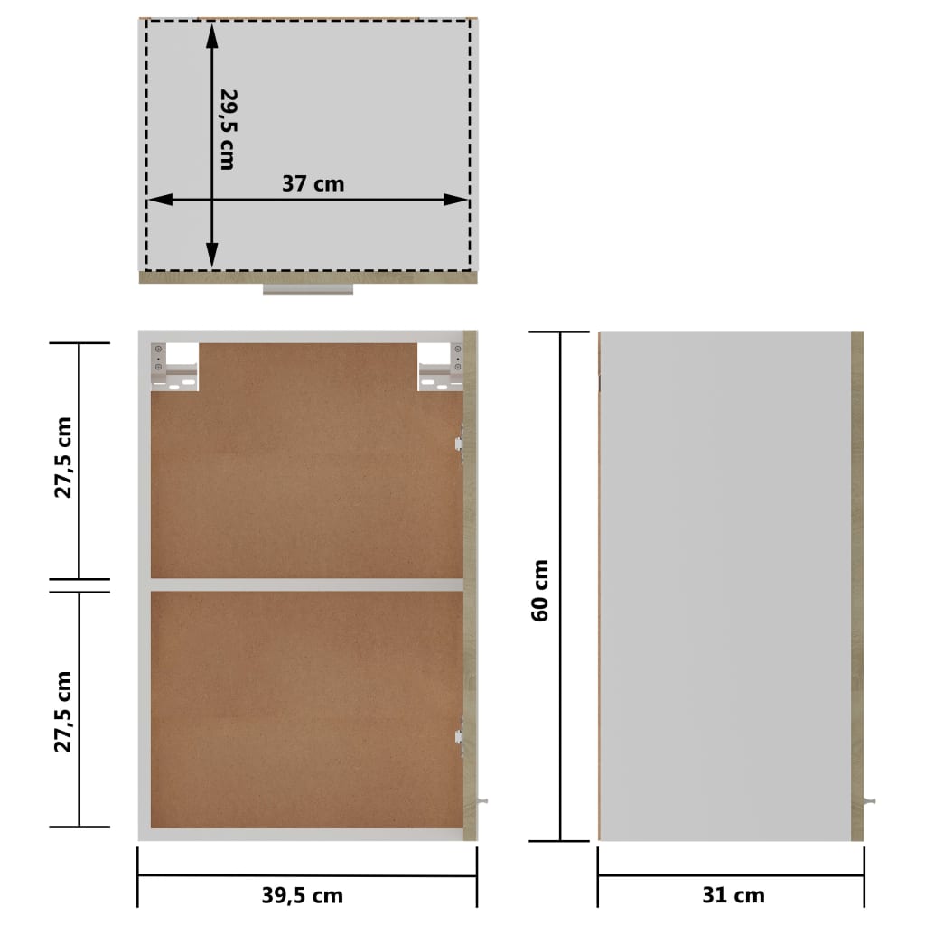 Mobile Pensile “Lyon” Rovere Sonoma 39,5x31x60 cm | homemem39