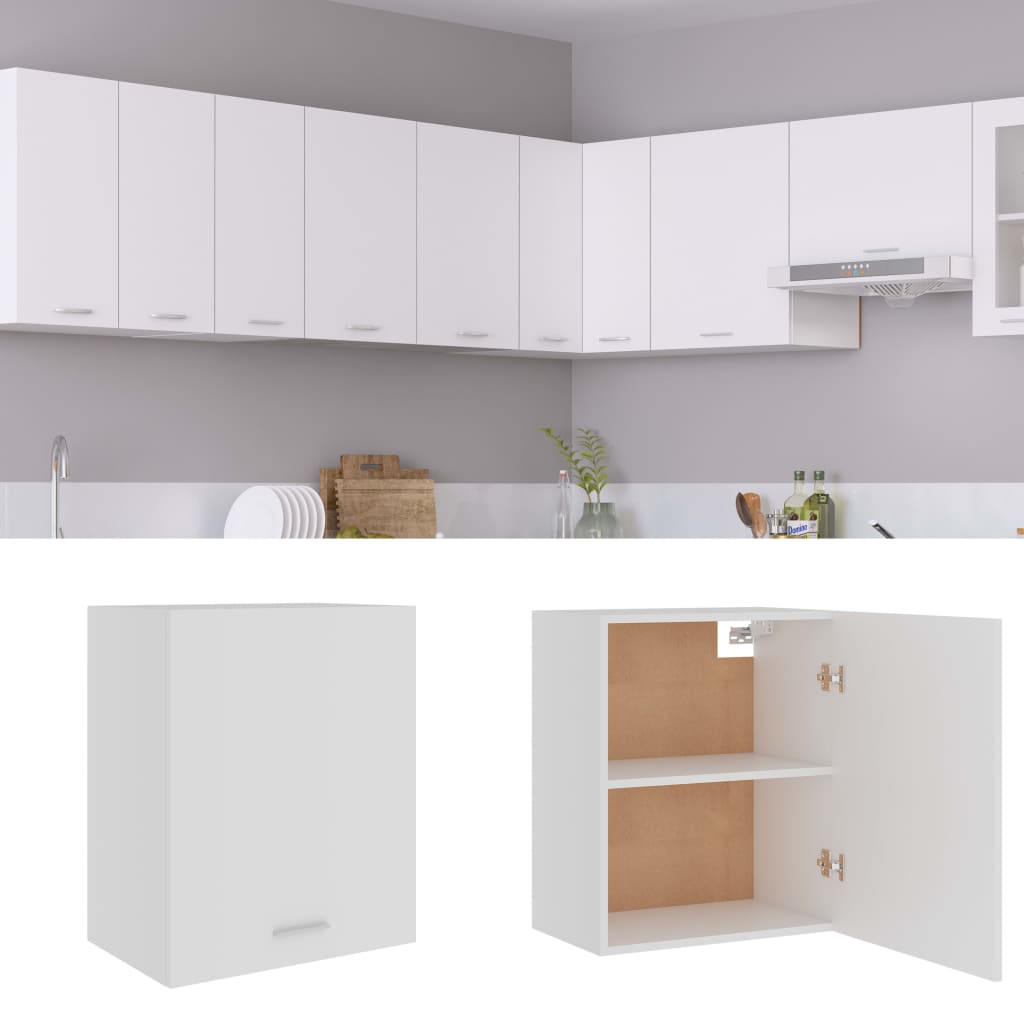 Mobile Pensile “Lyon” Bianco 50x31x60 cm in Legno Multistrato - homemem39