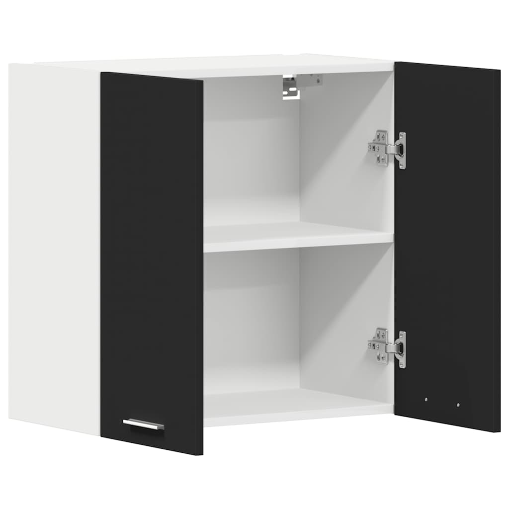 Mobile Pensile “Lyon” Nero 60x31x60 cm in Legno Multistrato - homemem39