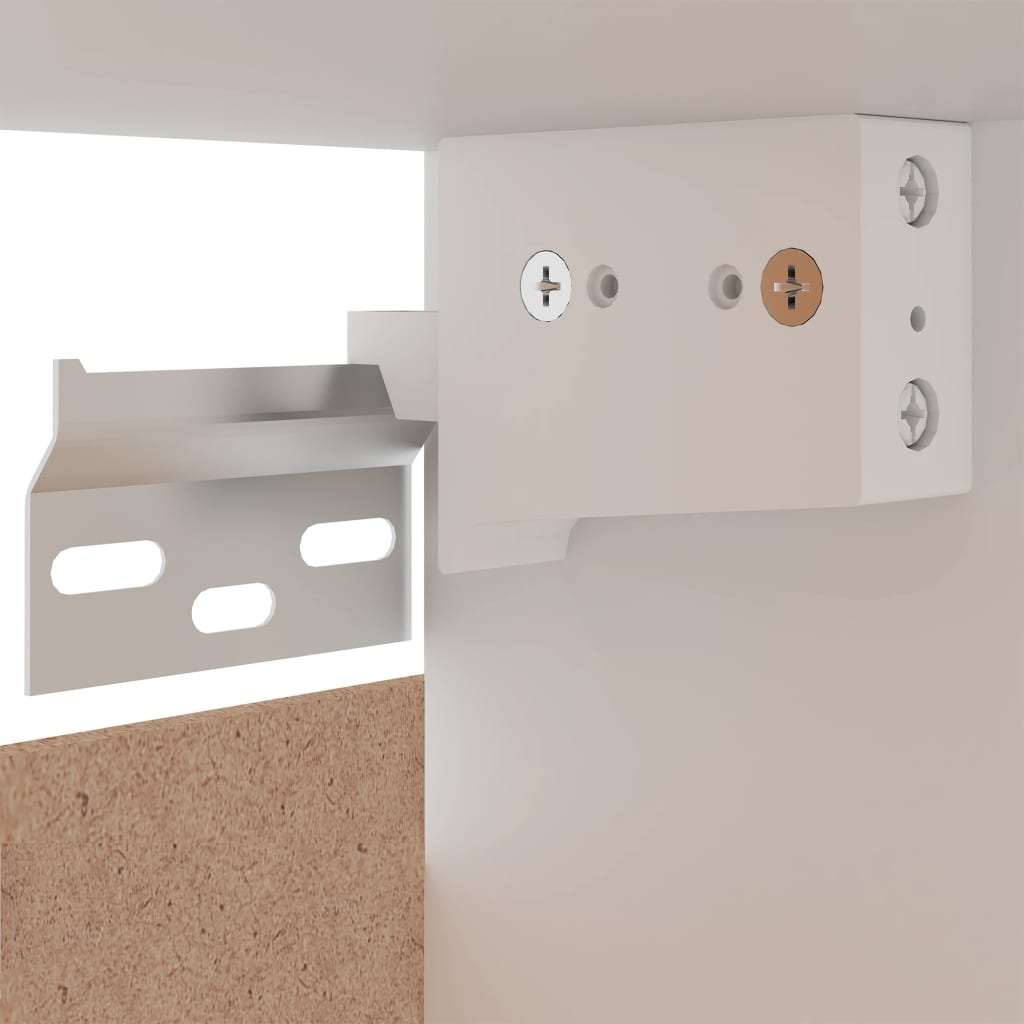 Mobile Pensile “Lyon” Bianco 80x31x60 cm in Legno Multistrato - homemem39