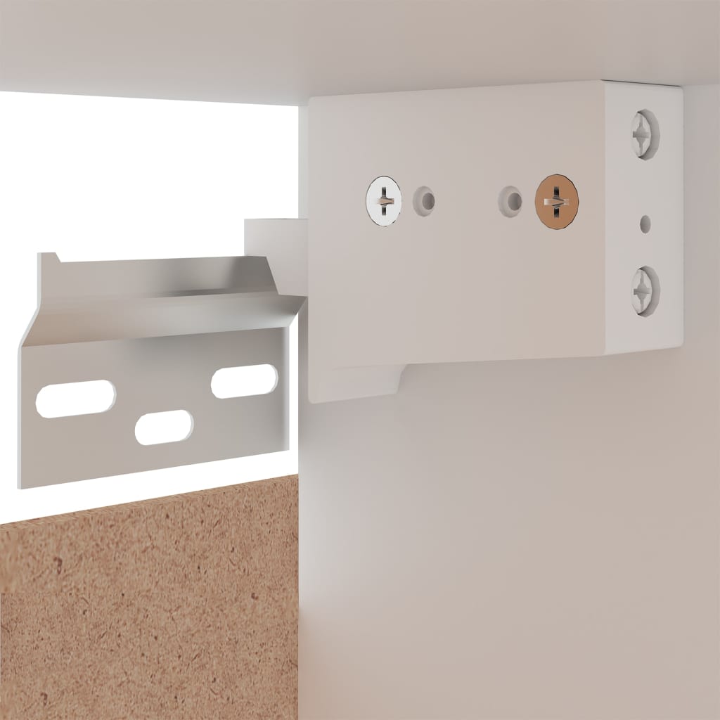 Mobile Pensile “Lyon” Nero 80x31x60 cm in Legno Multistrato - homemem39