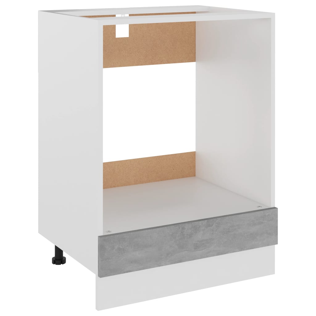 Mobile per Forno “Riga” Grigio Cemento 60x46x81,5 cm - homemem39