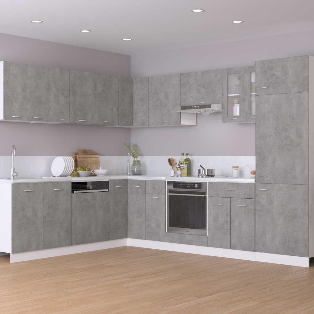 Mobile per Forno “Riga” Grigio Cemento 60x46x81,5 cm - homemem39