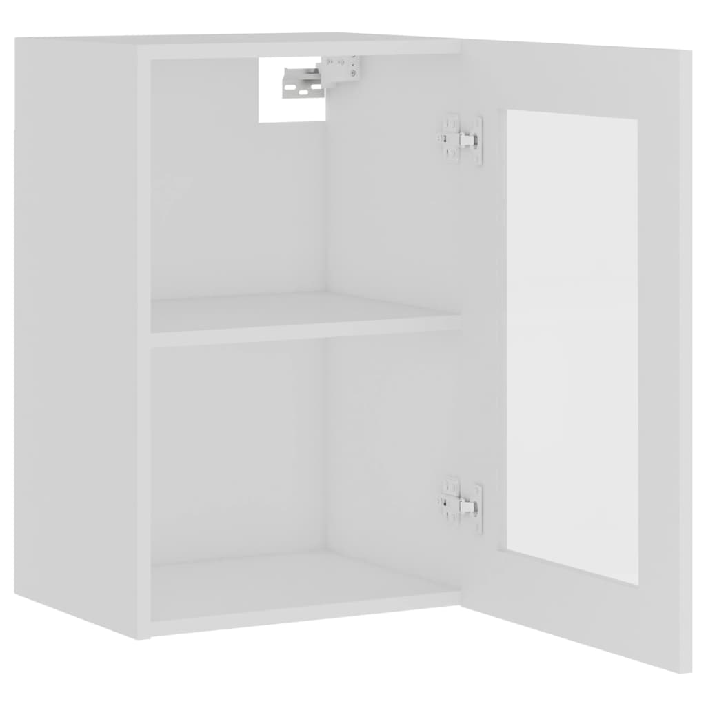 Armadio Sospeso con Vetro “Lyon” Bianco 40x31x60 cm - homemem39