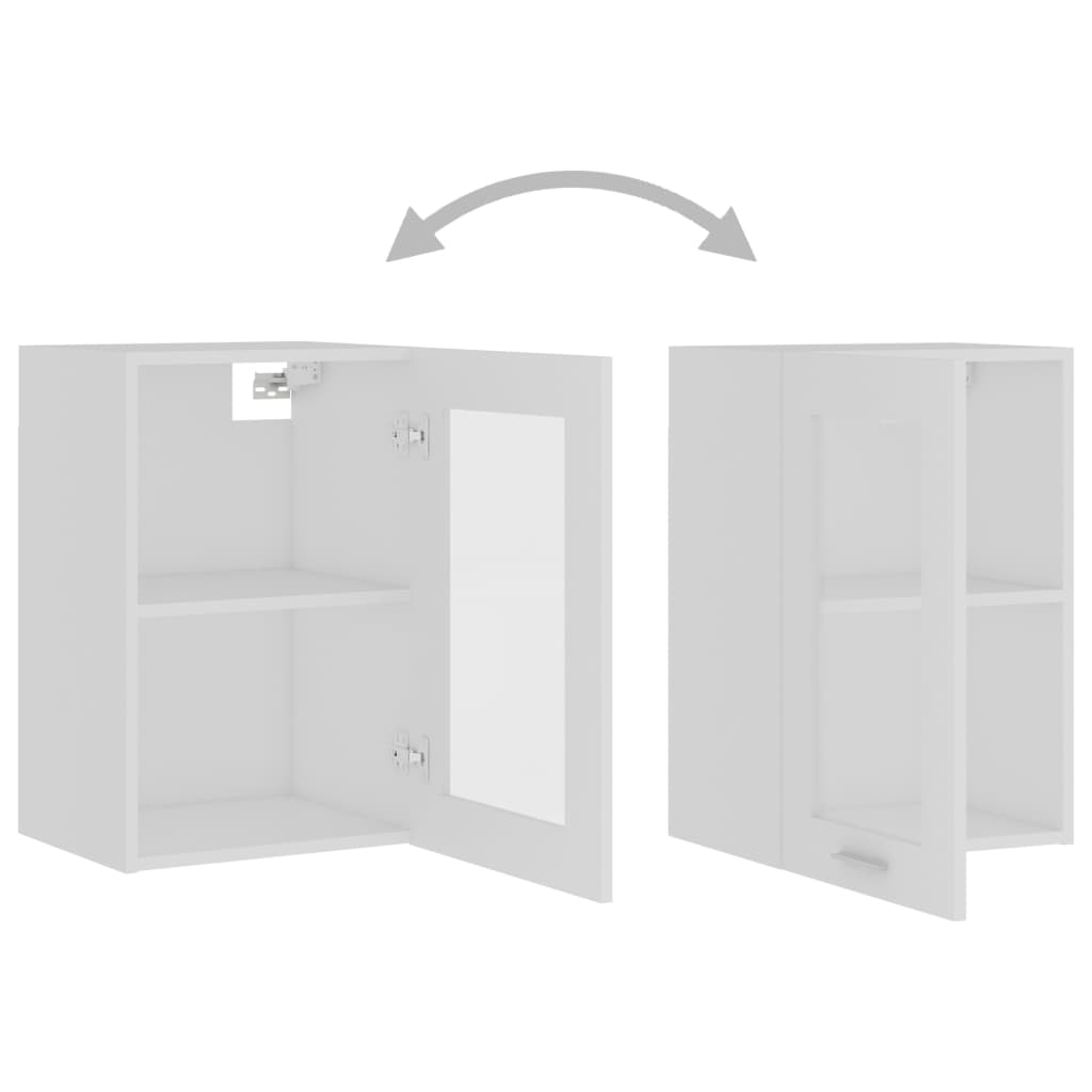 Armadio Sospeso con Vetro “Lyon” Bianco 40x31x60 cm - homemem39