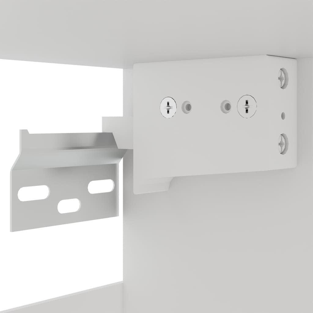 Armadio Sospeso con Vetro “Lyon” Bianco 40x31x60 cm - homemem39