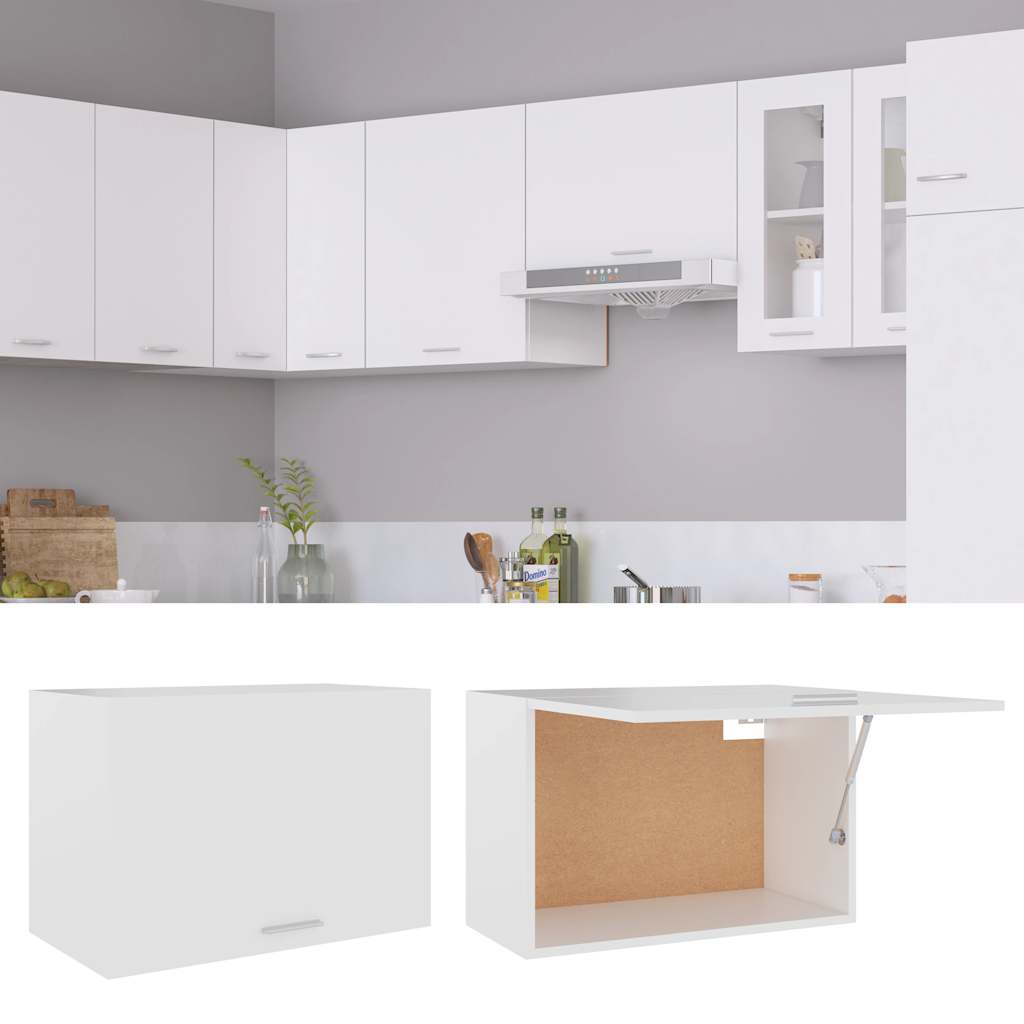 Mobile Pensile “Lyon” Bianco 60x31x40 cm in Legno Multistrato - homemem39