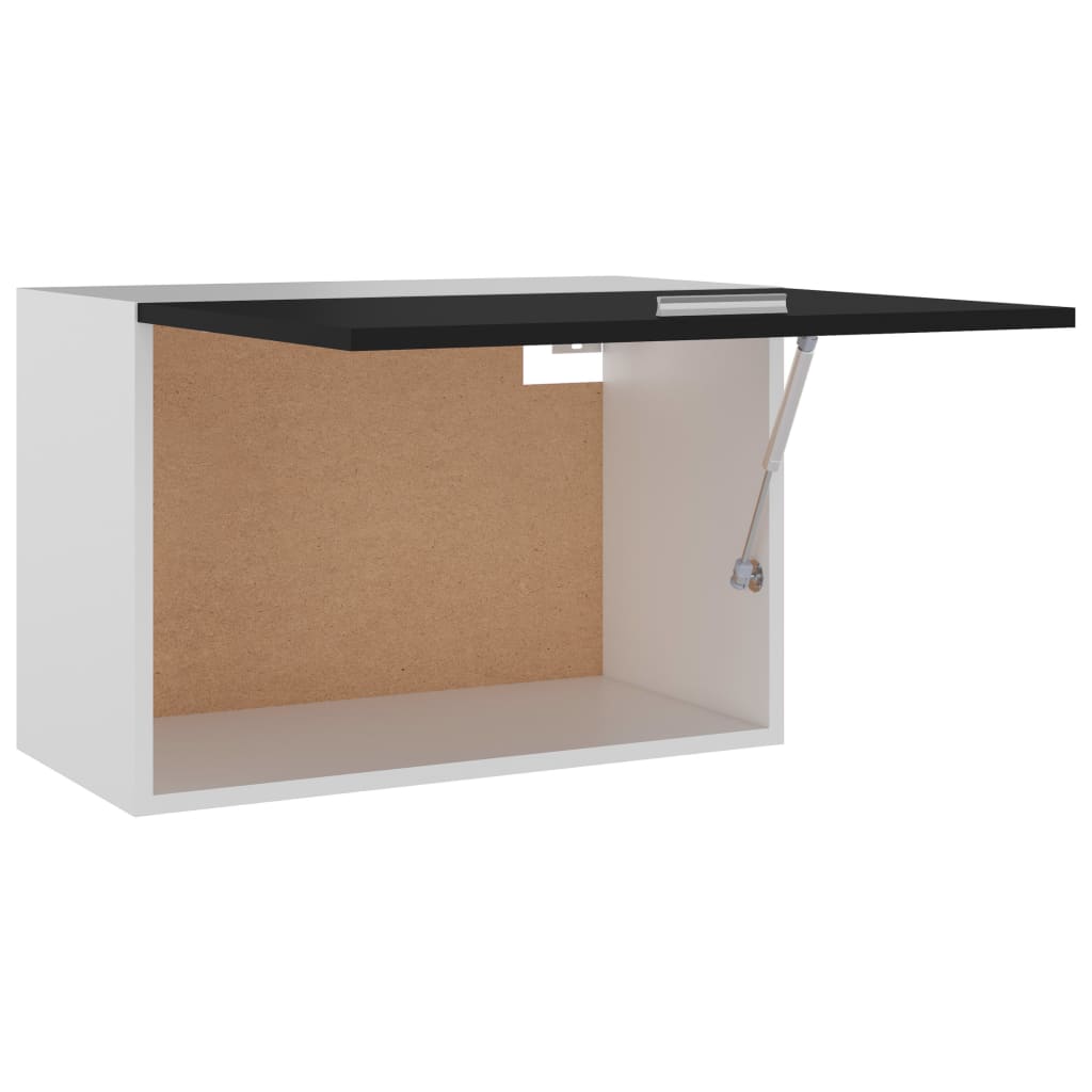 Mobile Pensile “Lyon” Nero 60x31x40 cm in Legno Multistrato - homemem39