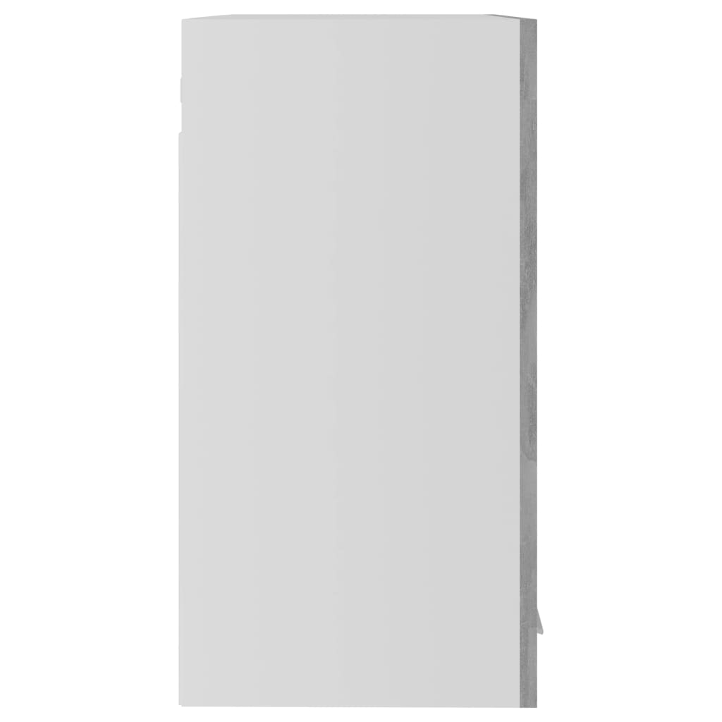 Mobile Pensile con Vetro “Lyon” Grigio Cemento 60x31x60 cm - homemem39
