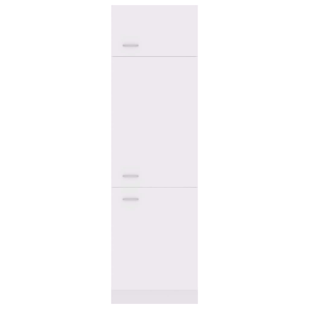 Mobile per Frigo “Lyon” Bianco 60x57x207 cm Legno Multistrato - homemem39