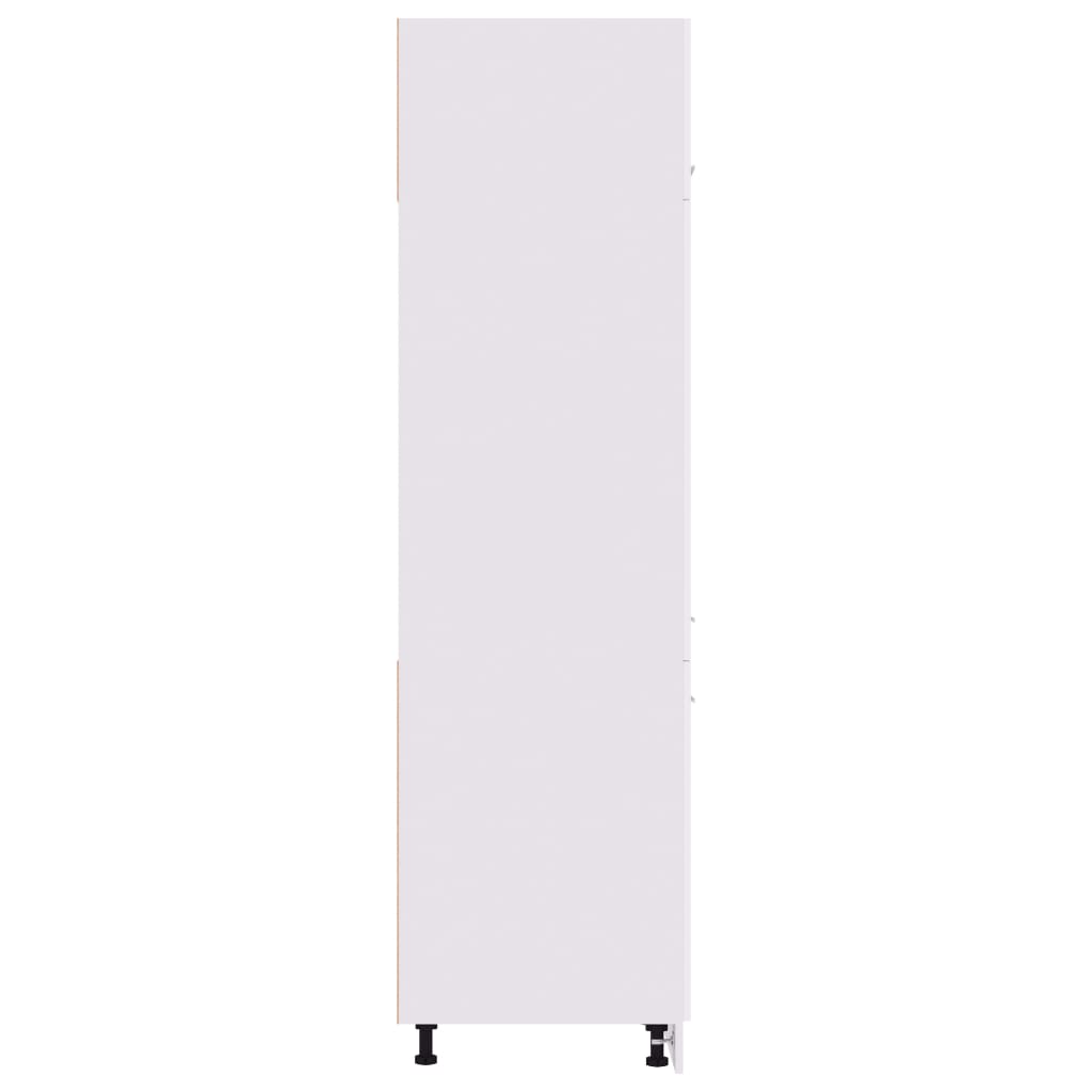Mobile per Frigo “Lyon” Bianco 60x57x207 cm Legno Multistrato - homemem39