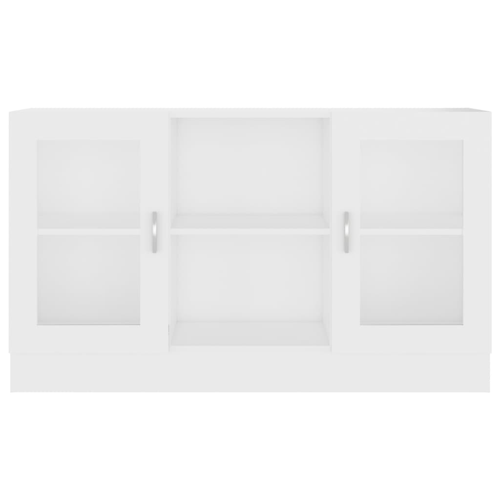 Armadietto con Vetrina Bianco 120x30,5x70 cm Legno Multistrato - homemem39