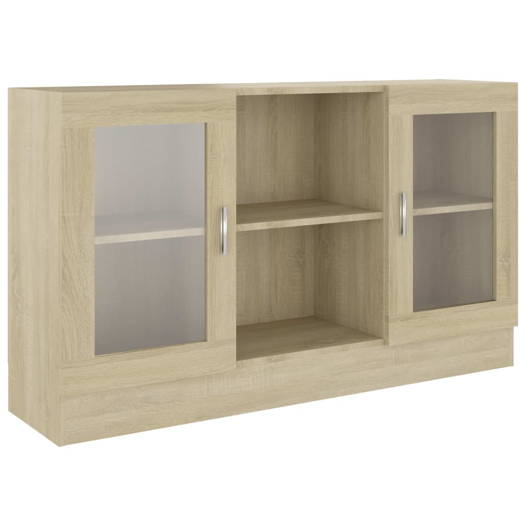 Armadietto Vetrina Rovere Sonoma 120x30,5x70 cm Multistrato - homemem39