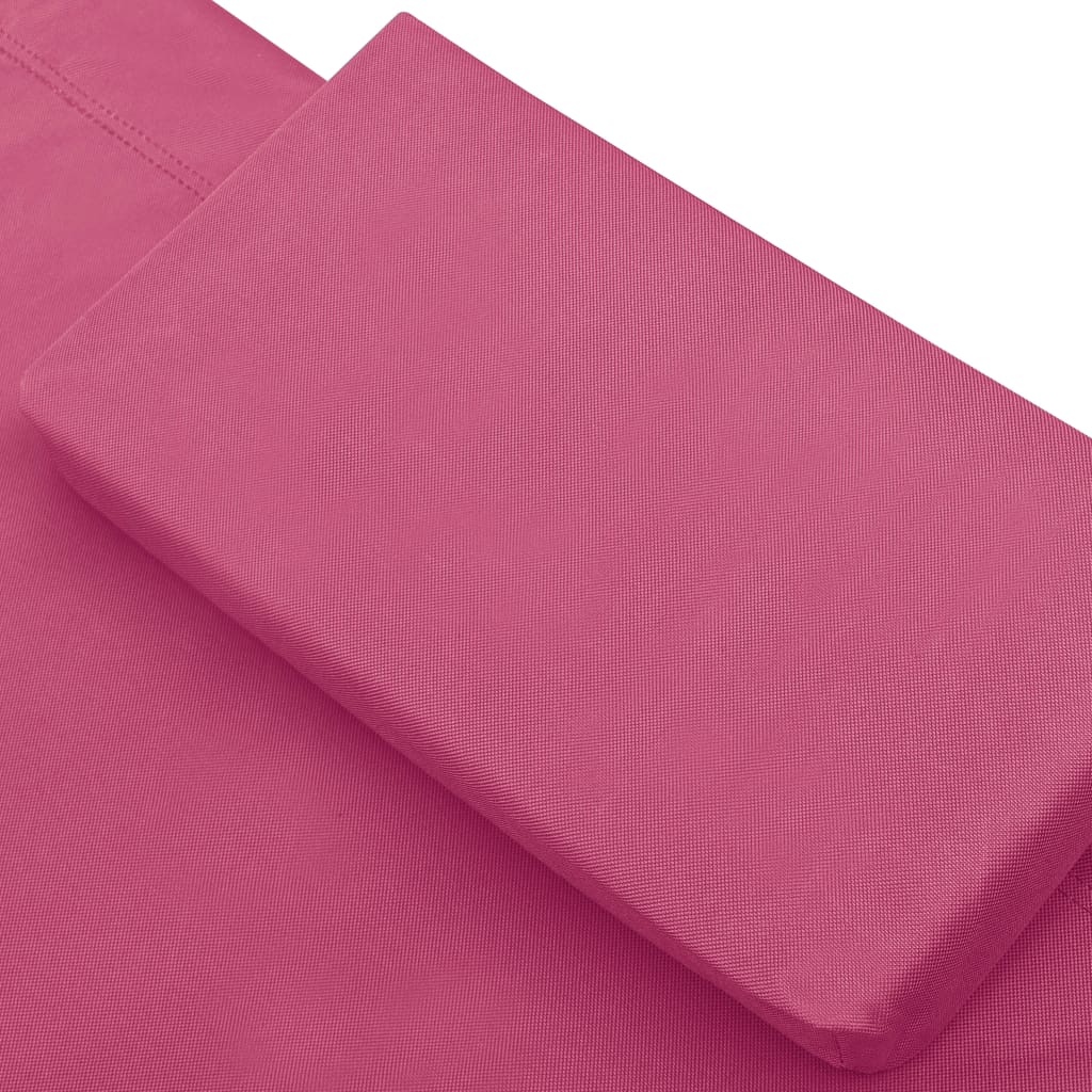 Lettino Prendisole con Baldacchino e Cuscino Rosa - homemem39