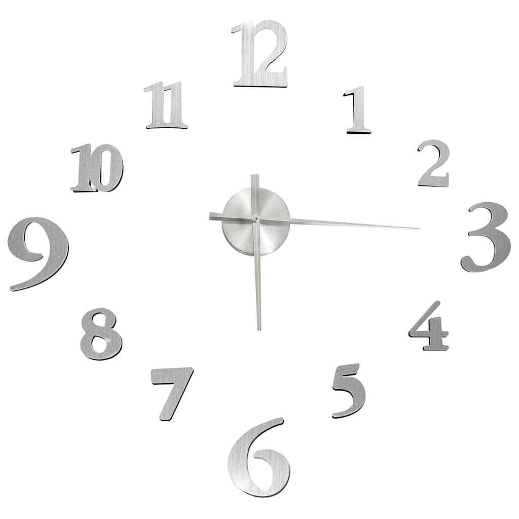 Orologio da Parete 3D Design Moderno Argento 100 cm XXL - homemem39