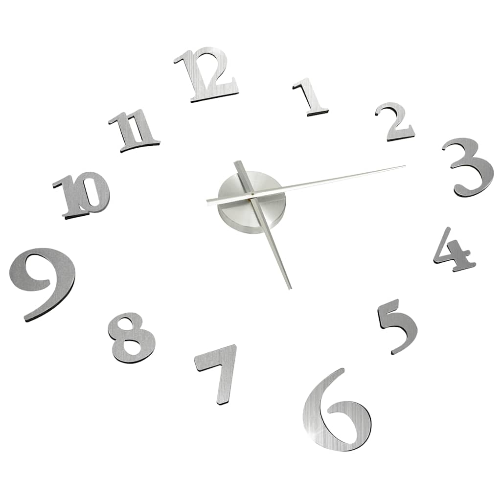 Orologio da Parete 3D Design Moderno Argento 100 cm XXL - homemem39