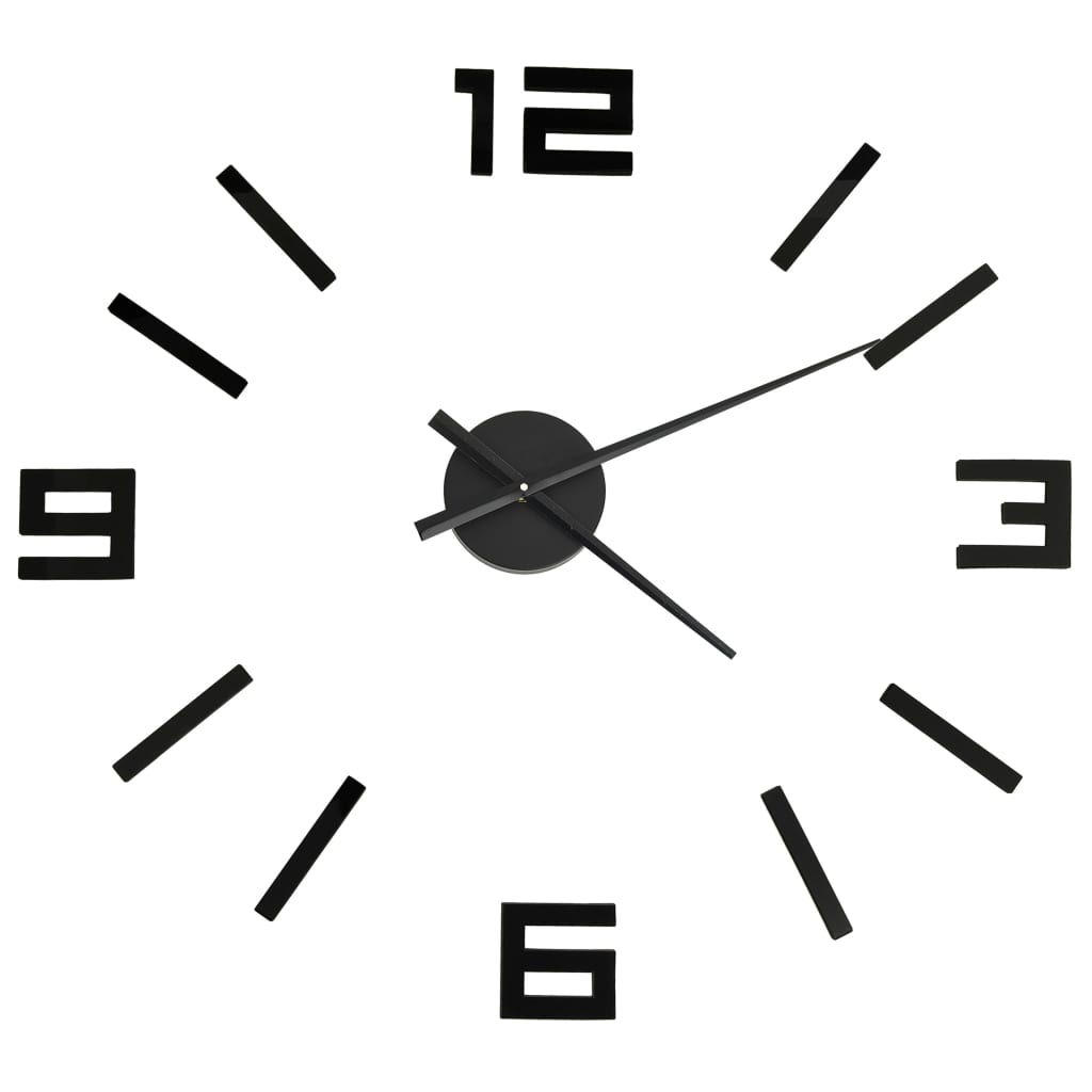 Orologio da Parete 3D Design Moderno Nero 100 cm XXL - homemem39
