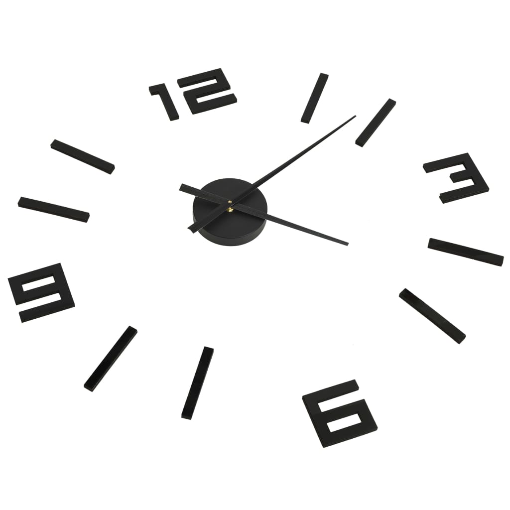 Orologio da Parete 3D Design Moderno Nero 100 cm XXL - homemem39
