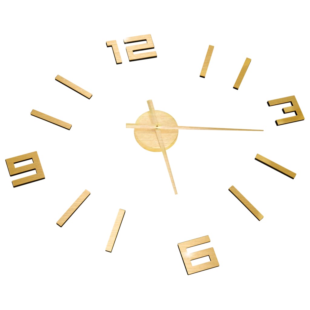 Orologio da Parete 3D Design Moderno Oro 100 cm XXL - homemem39