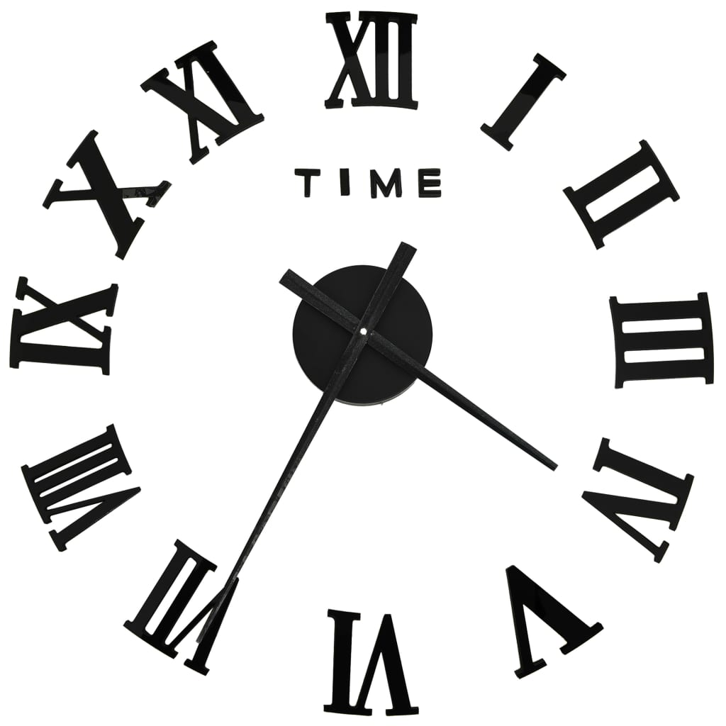 Orologio da Parete 3D Design Moderno Nero 100 cm XXL - homemem39