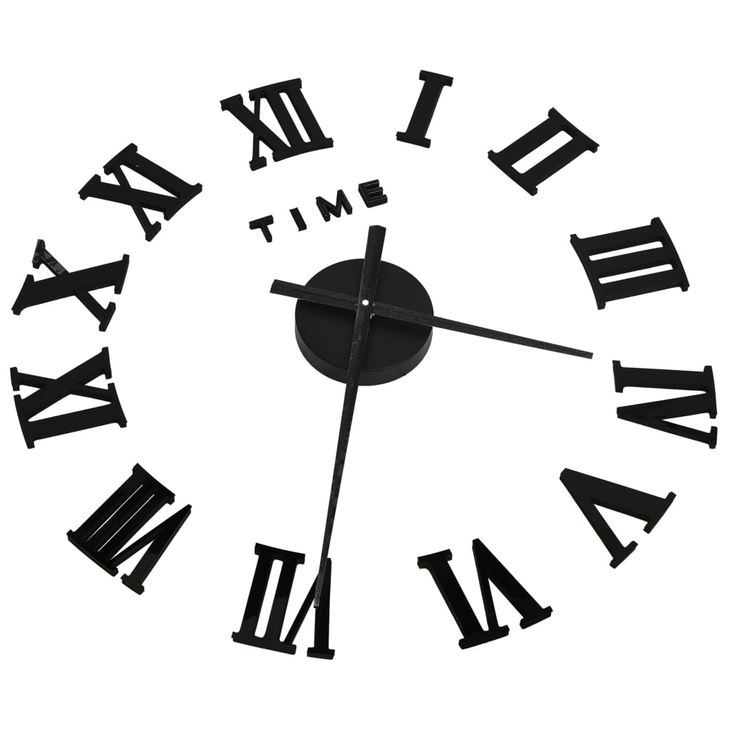 Orologio da Parete 3D Design Moderno Nero 100 cm XXL - homemem39