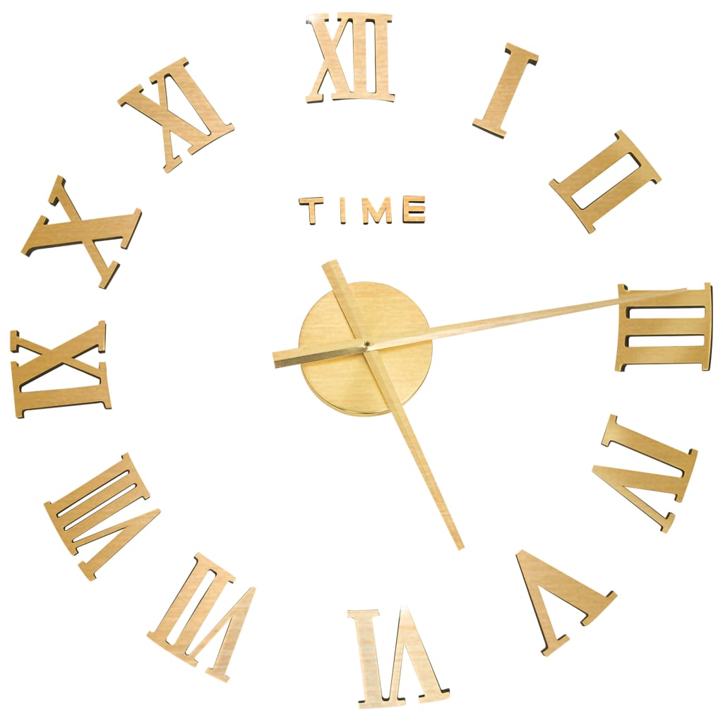 Orologio da Parete 3D Design Moderno Oro 100 cm XXL - homemem39