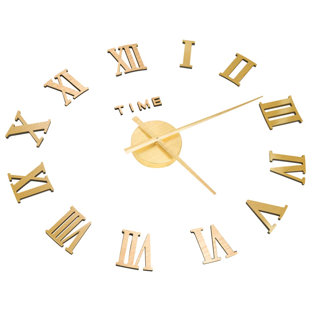 Orologio da Parete 3D Design Moderno Oro 100 cm XXL - homemem39