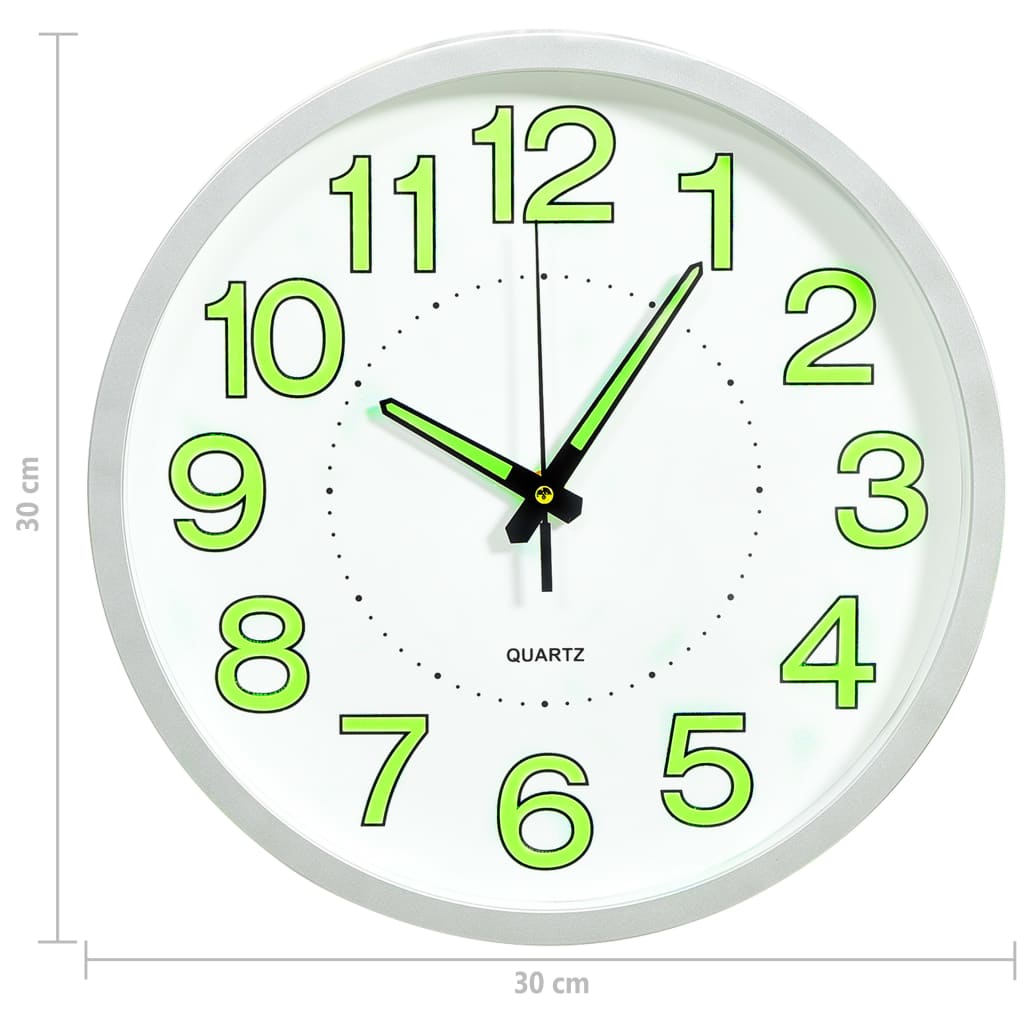Orologio da Parete Luminoso Bianco 30 cm | homemem39