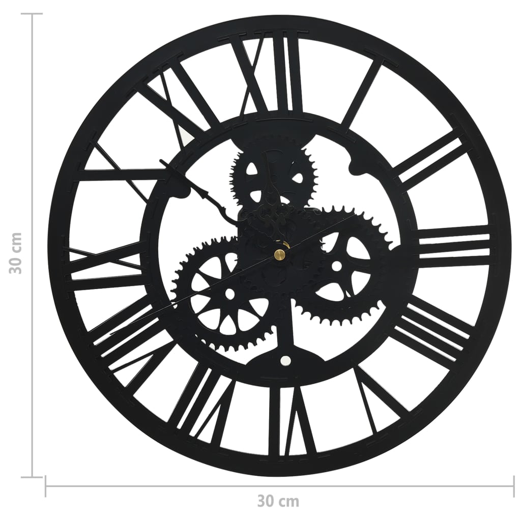 Orologio da Parete Nero 30 cm Acrilico - homemem39