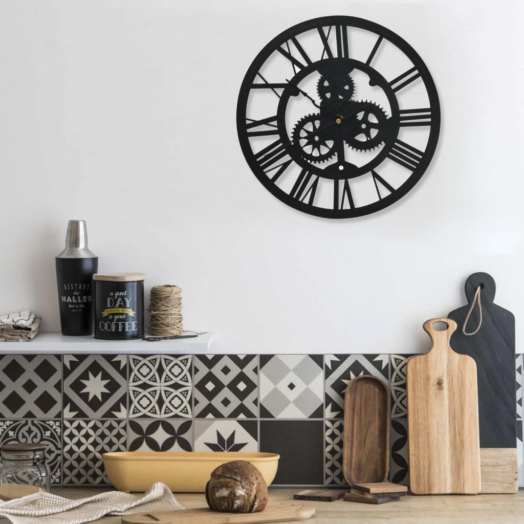 Orologio da Parete Nero 30 cm Acrilico - homemem39