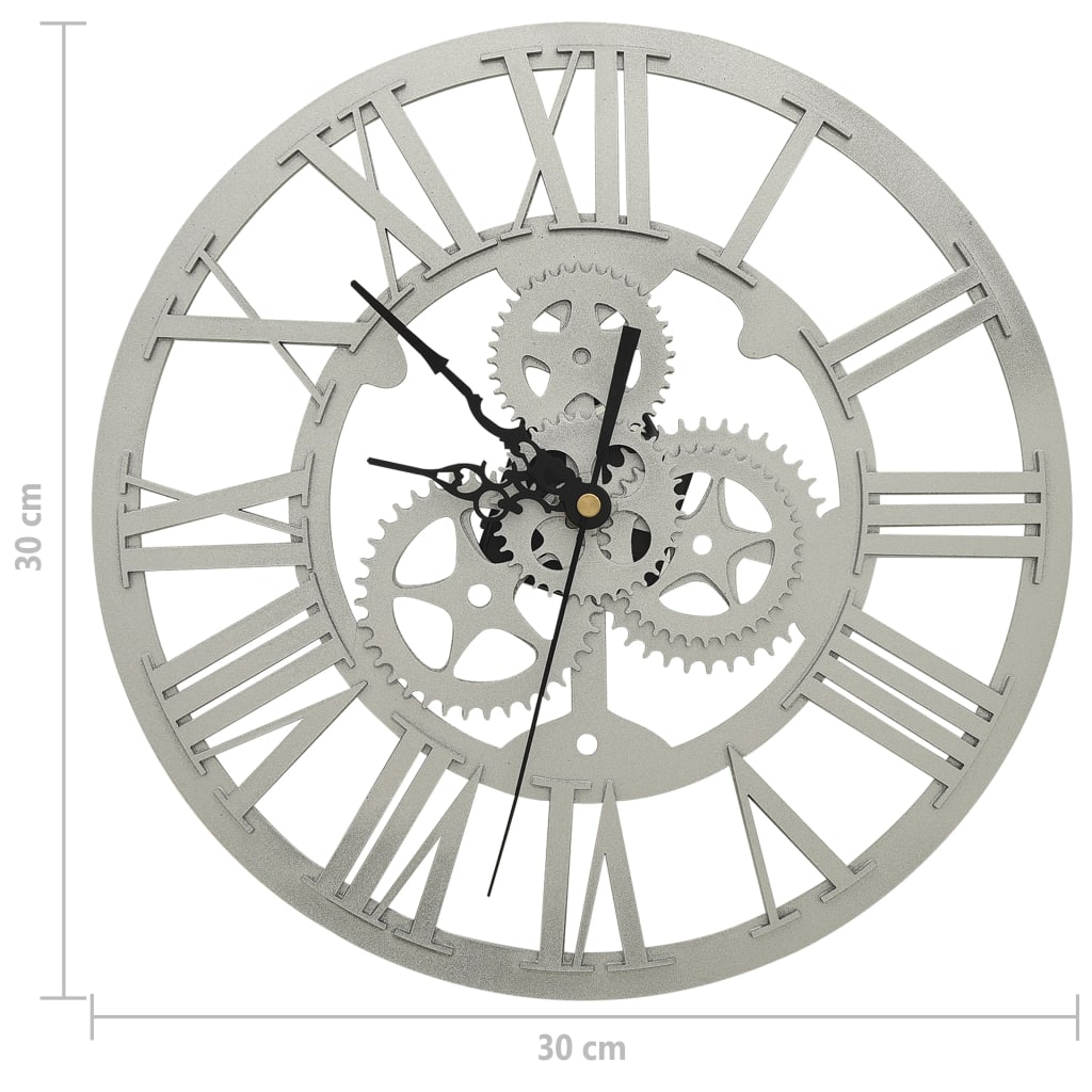 Orologio da Parete Argento 30 cm Acrilico - homemem39