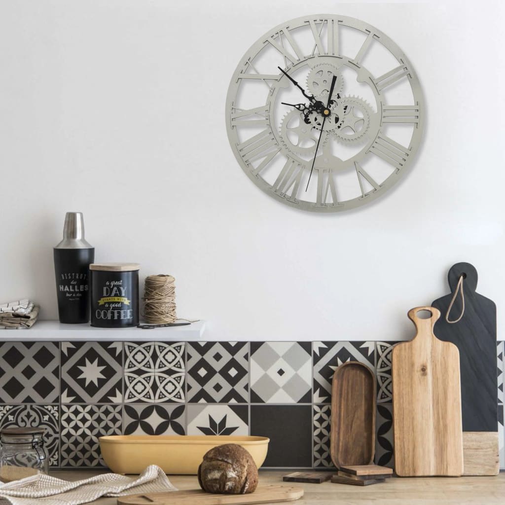 Orologio da Parete Argento 30 cm Acrilico - homemem39