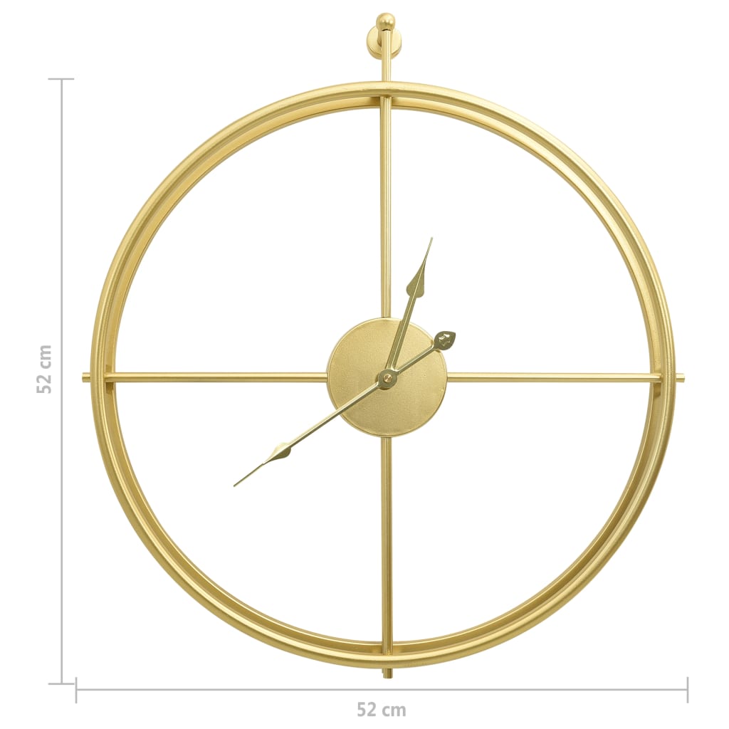 Orologio da Parete Oro 52 cm in Ferro | homemem39