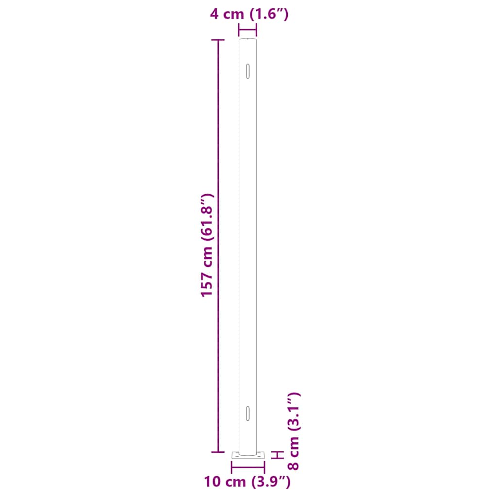 Retractable Side Awning for Patio 600x160 cm Brown