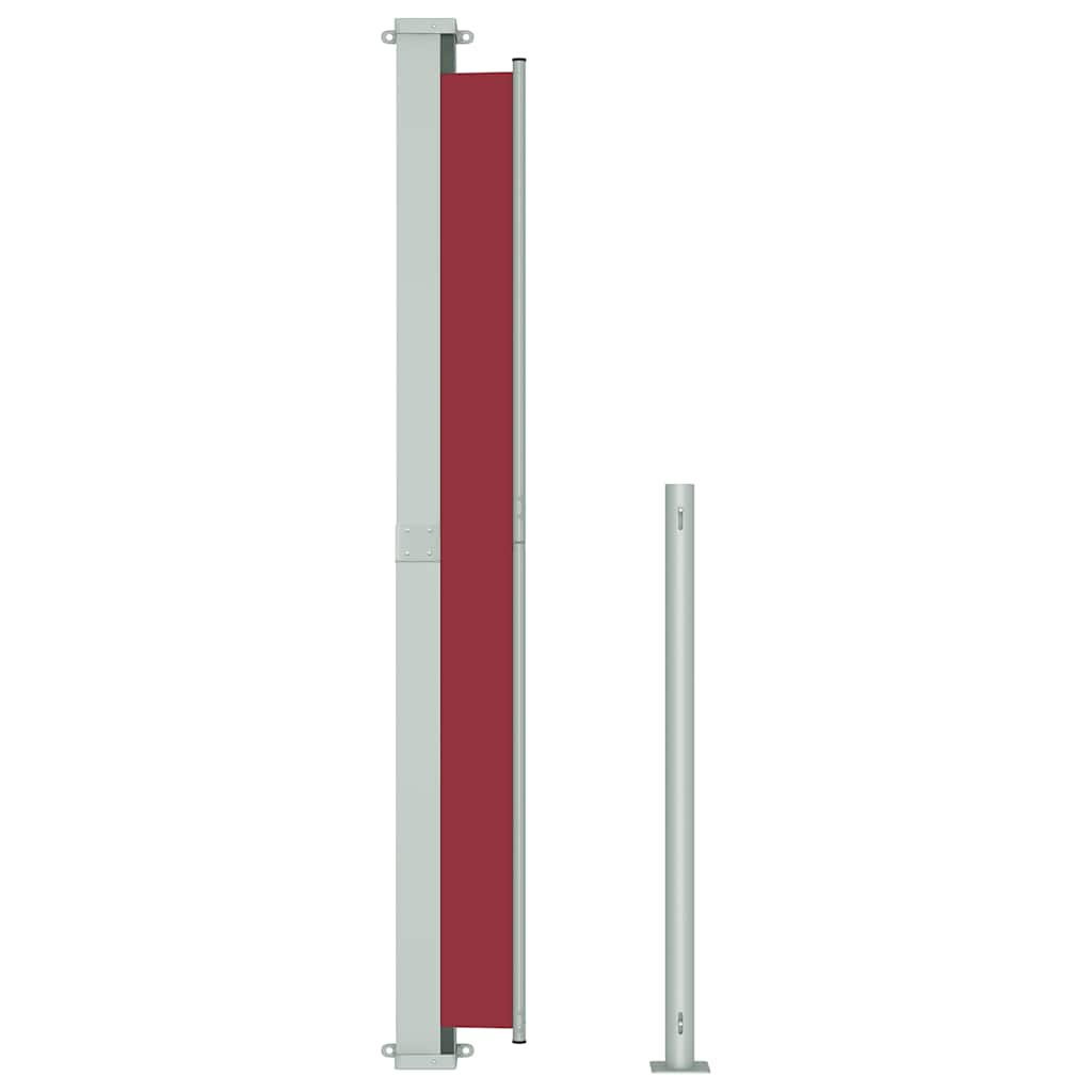Tenda Laterale Retrattile per Patio 180x300 cm Rossa - homemem39