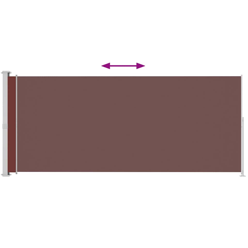 Tenda Laterale Retrattile per Patio 180x500 cm Marrone - homemem39