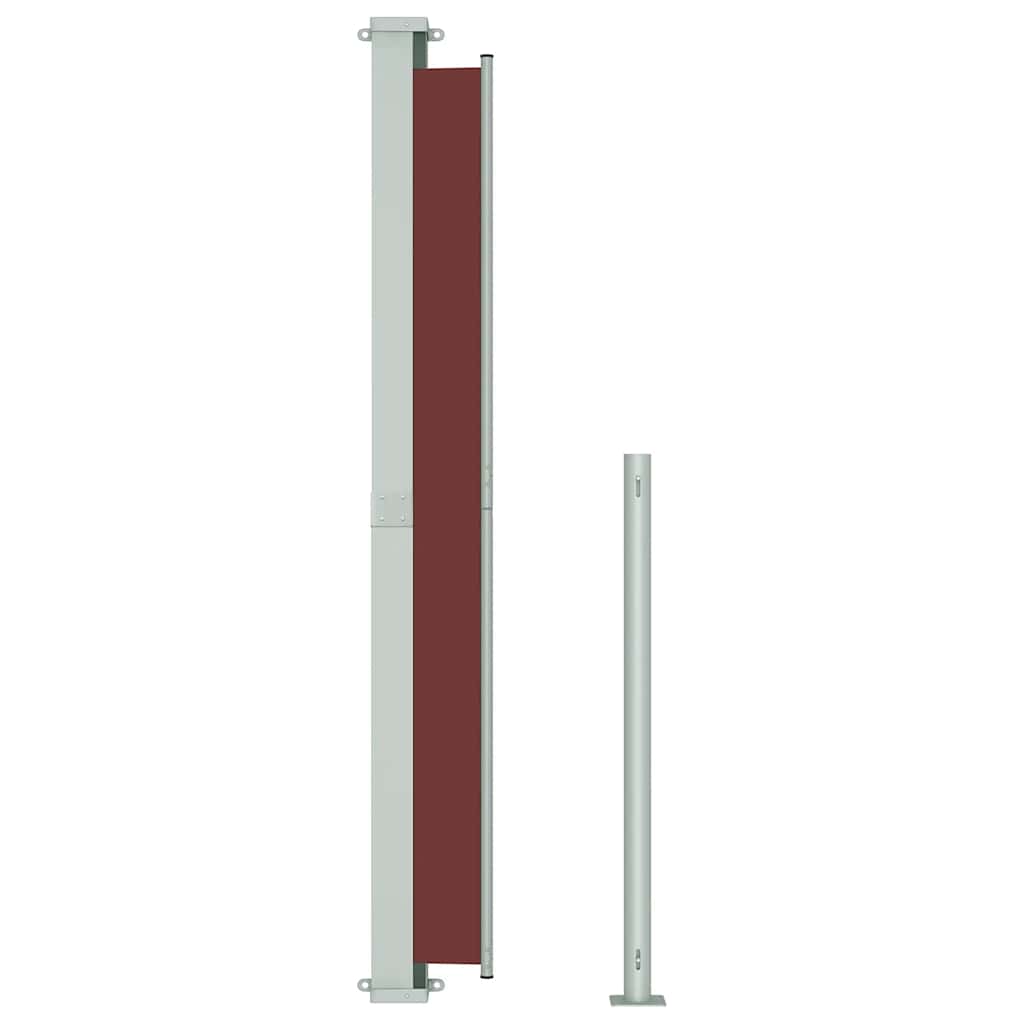 Tenda Laterale Retrattile per Patio 180x500 cm Marrone - homemem39