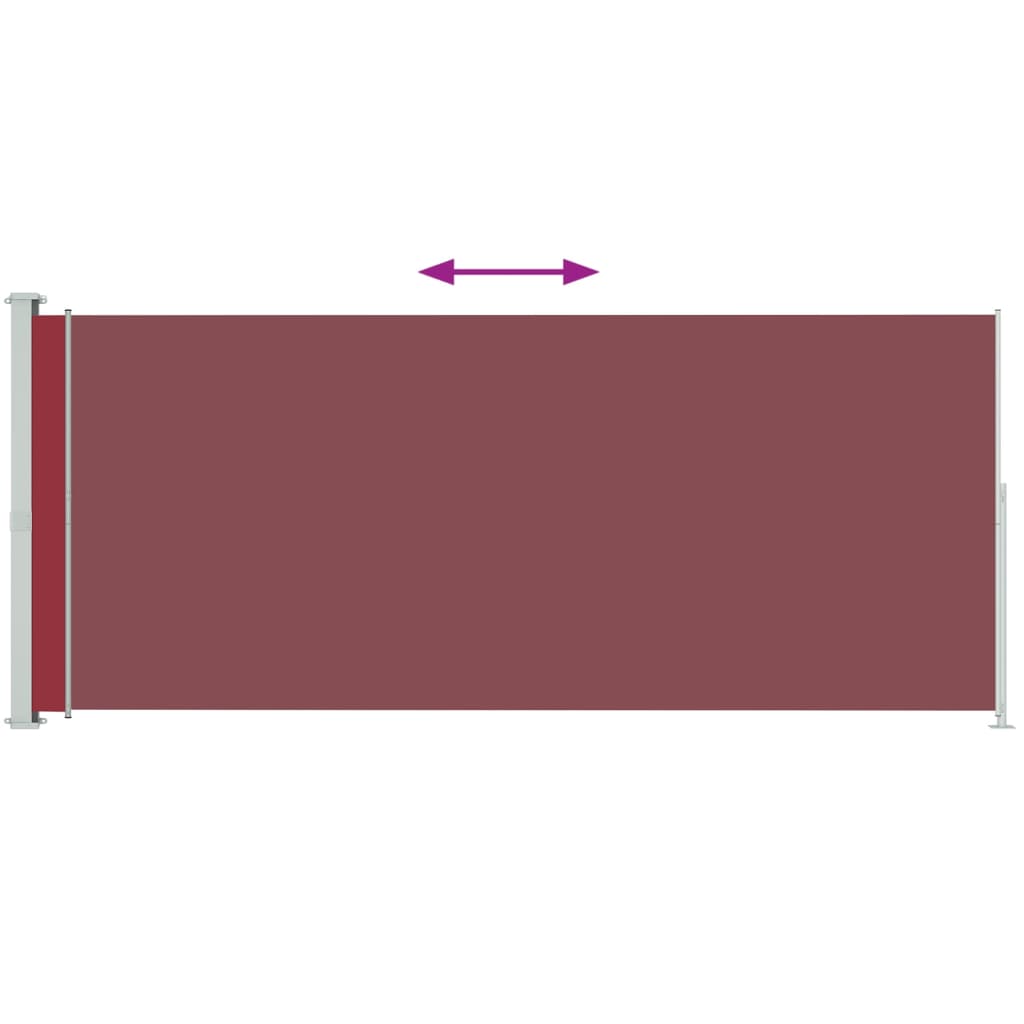 Tenda Laterale Retrattile per Patio 180x500 cm Rossa - homemem39