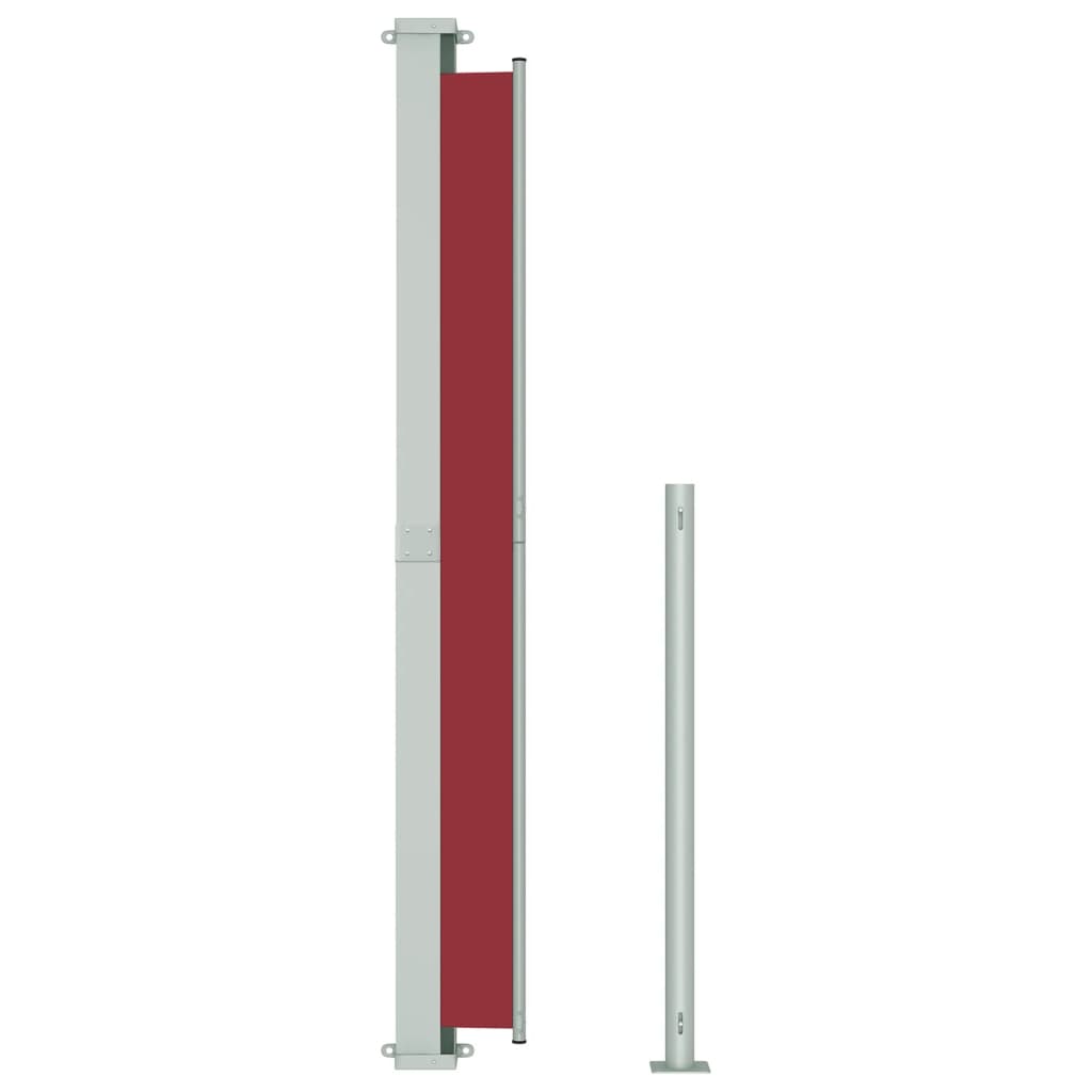Tenda Laterale Retrattile per Patio 180x500 cm Rossa - homemem39