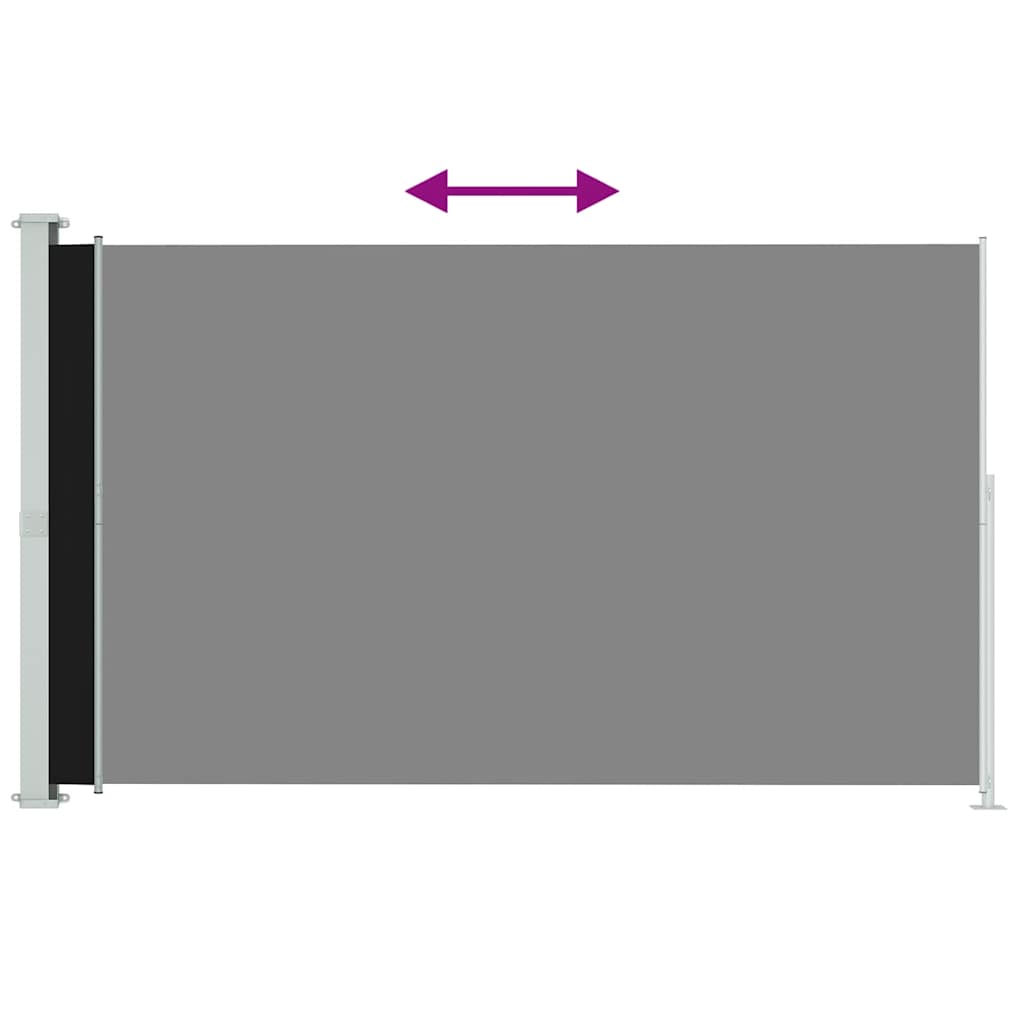 Tenda Laterale Retrattile per Patio 200x300 cm Nero - homemem39
