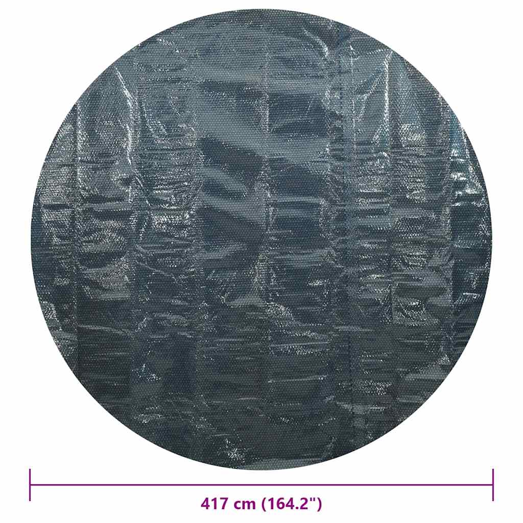 Pellicola Galleggiante Solare PE per Piscina 417 cm Nero e Blu | homemem39