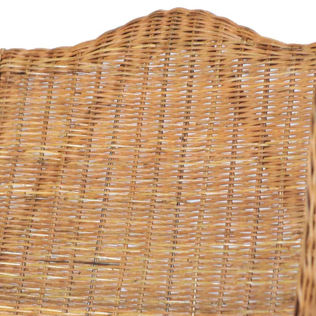 Poltrona con Cuscino Marrone Chiaro in Rattan Naturale e Lino - homemem39