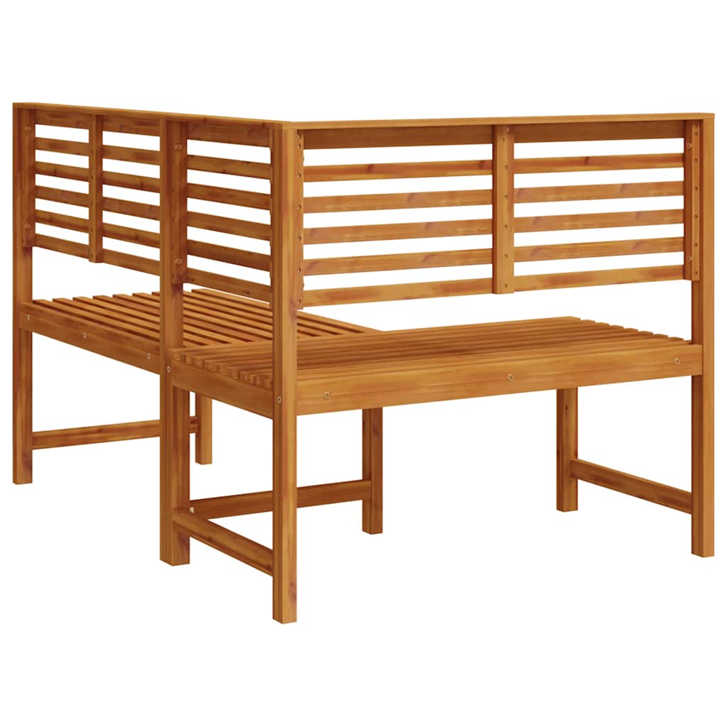 Panca da Giardino ad Angolo 140 cm Legno Massello Acacia - homemem39