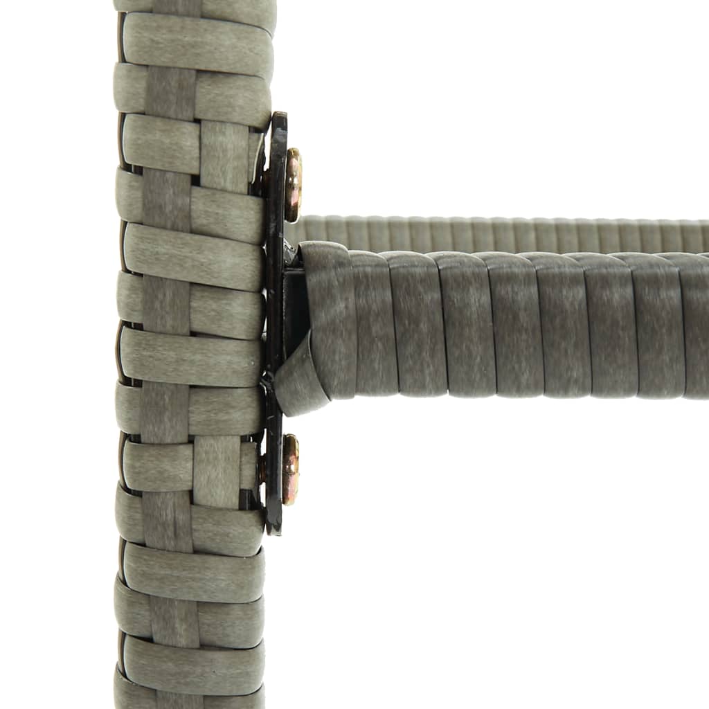 Sgabelli da Bar con Cuscini 3 pz Grigi in Polyrattan - homemem39