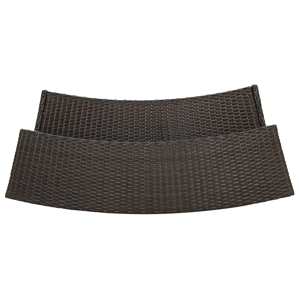 Tavolo da Bar per Esterni Marrone 120x55x110 cm in Polyrattan - homemem39